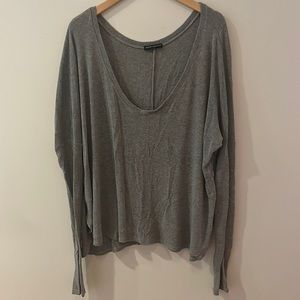 Brandy Melville Grey Oversized Sweater Top